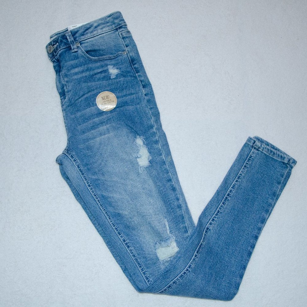 Girls 16 Mudd High Rise Med Wash Jeggings